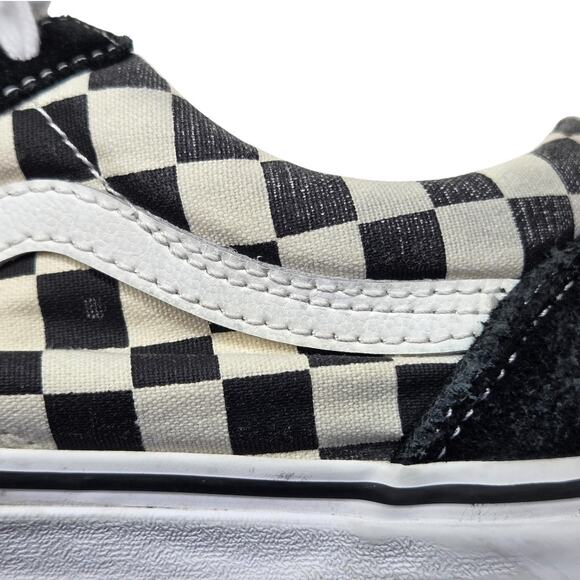 Vans Old Skool Checkered Low Top Skate Shoes Black White Women’s 8.5 Men’s 7 - Picture 7 of 13